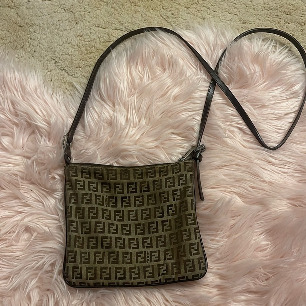 💯Authentic Fendi Zucca Crossbody Shoulder Bag